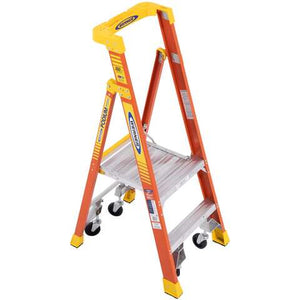 Werner 2 ft. H Fiberglass Podium Platform Ladder Type IA 300 lb. capacity