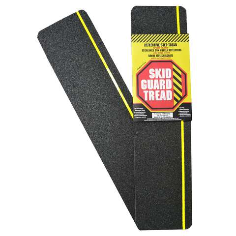 Skid Guard 6 in. W X 24 in. L Black/Yellow Stair Tread