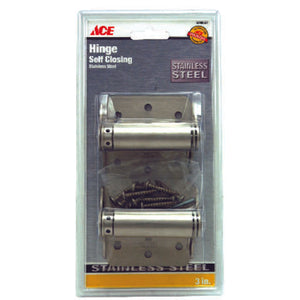 Ace 3 in. L Stainless Steel Adjustable Spring Hinge 2 pk