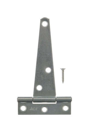 Ace 4 in. L Zinc-Plated Light Duty T Hinge 2 pk