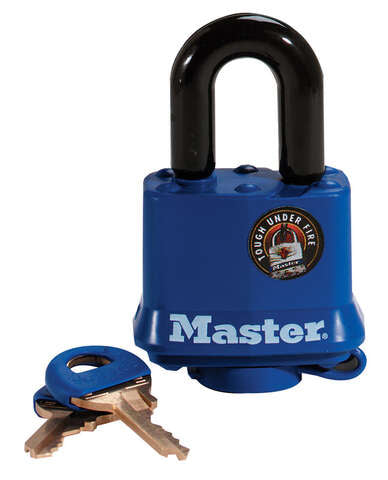 Master Lock 1-11/16 in. H X 1 in. W X 1-9/16 in. L Vinyl Covered Steel 4-Pin Cylinder Padlock