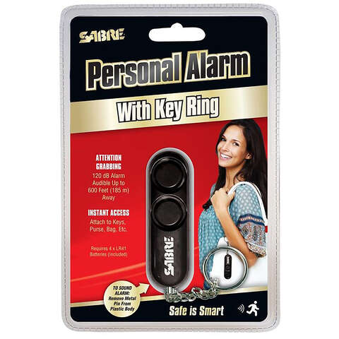 Sabre Black Plastic Personal Security Alarm