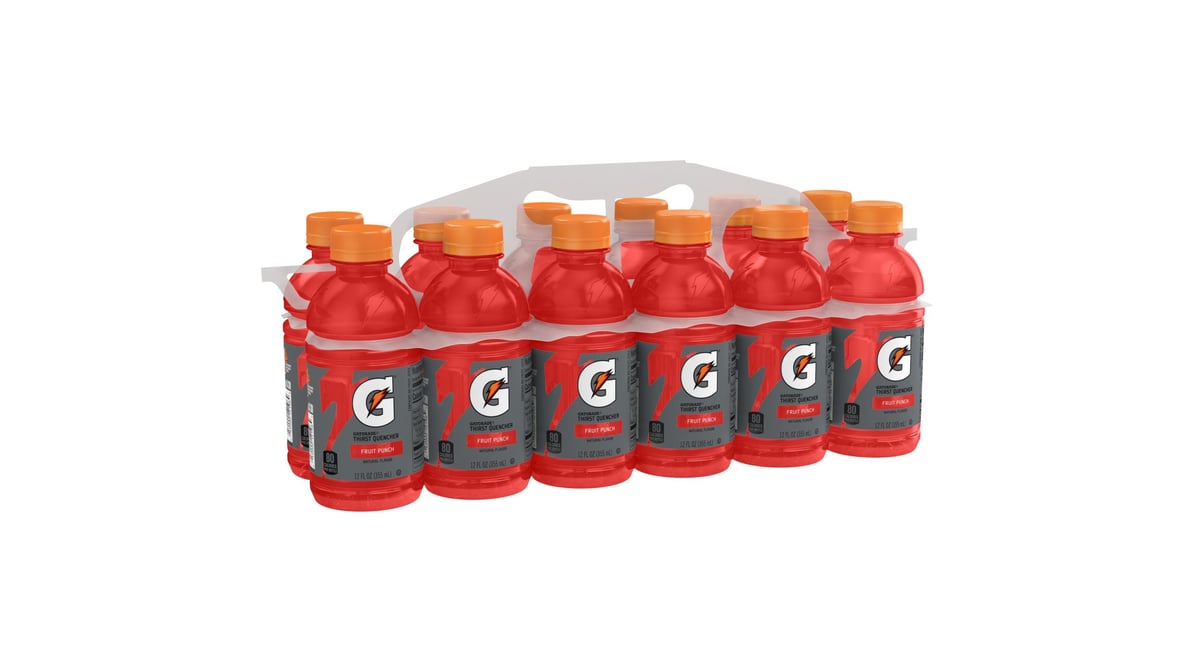 Gatorade Thirst Quencher Fruit Punch Sport Drinks (12 Oz X 12 Ct)