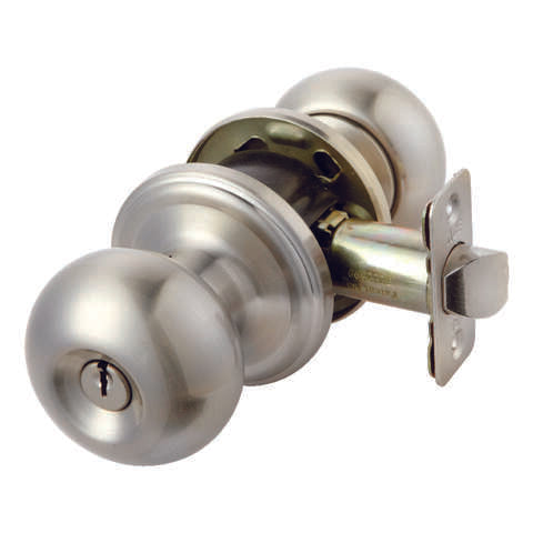 Ace Colonial Satin Nickel Entry Lockset 1-3/4 in.