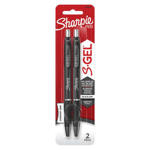 Sharpie S-Gel Black Retractable Gel Pen 2 pk
