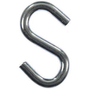 Ace Small Zinc-Plated Silver Steel 2 in. L S-Hook 150 lb 2 pk