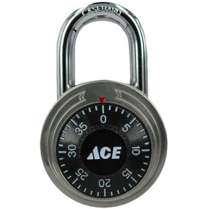 Ace 1-7/8 in. H X 1-7/8 in. W X 3/4 in. L Stainless Steel Combination Dial Padlock