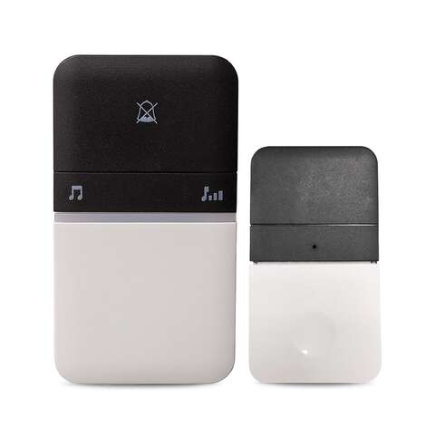 Heath Zenith Piezo Black/White Plastic Wireless Door Chime Bell