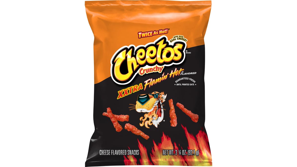 Cheetos Crunchy XXTRA Flamin' Hot Cheese Flavored Snacks (3.25 Oz)