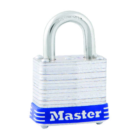 Master Lock 1 in. H X 11/16 in. W X 1-1/8 in. L Laminated Steel 4-Pin Cylinder Padlock