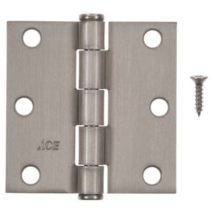 Ace 3 in. L Satin Nickel Residential Door Hinge 1 pk