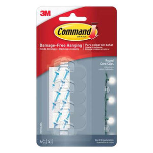 3M Command Small Plastic Cord Clips 1.25 in. L 4 pk