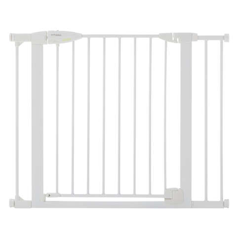 North States Toddleroo White 30 in. H X 29.75-40.5 in. W Metal Auto-Close Gate