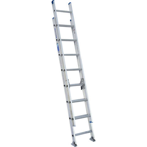 Werner 16 ft. H Aluminum Extension Ladder Type I 250 lb. capacity