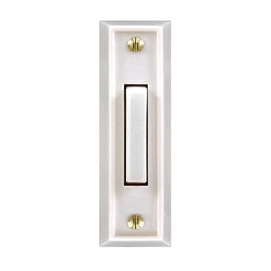 Heath Zenith White Plastic Wired Pushbutton Doorbell