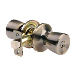 Ace Tulip Antique Brass Entry Lockset KW1 1-3/4 in.