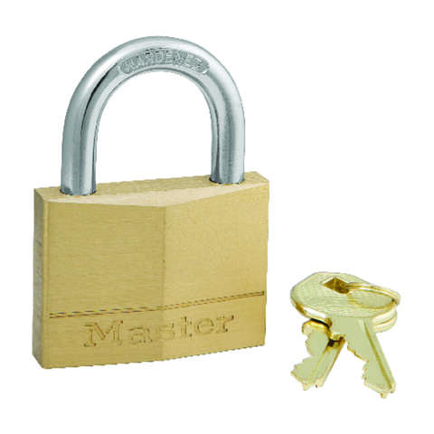 Master Lock 1-7/16 in. H X 5/8 in. W X 2 in. L Brass 5-Pin Cylinder Padlock