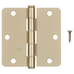 Ace 3.5 in. L Satin Brass Residential Door Hinge 3 pk