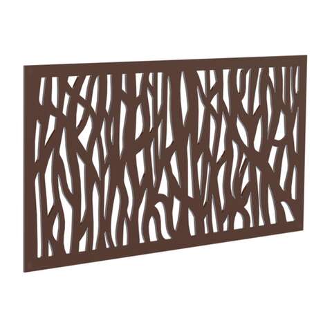 Barrette Outdoor Living Sprig 2 ft. W X 4 ft. L Brazilian Walnut Polymer Screen Panel