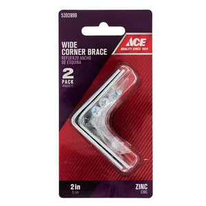 Ace 2 in. H X 2.75 in. W X 2 in. D Zinc Inside Wide Corner Brace