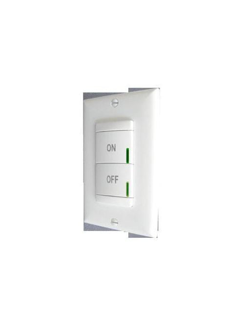 nLight nPODM-2P-DX-WH Two-Channel WallPod Switch, On-Off + Raise/Lower Control, White