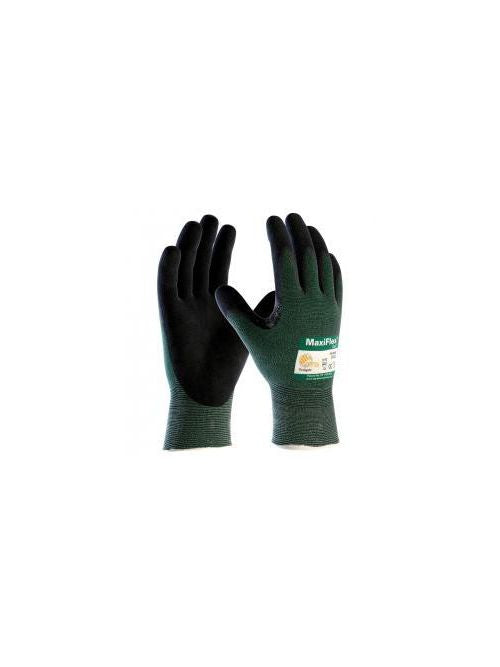 PIP 34-8743/M Medium Green Cut 2 Non Touch Screen Compatible Nitrile Coated Micro Foam Grip Knit Cut Resistant Glove