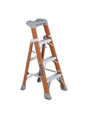 Louisville Ladder FXS1506 6ft Fiberglass Cross Step Ladder, Type IA, 300lb Load Capacity, Orange