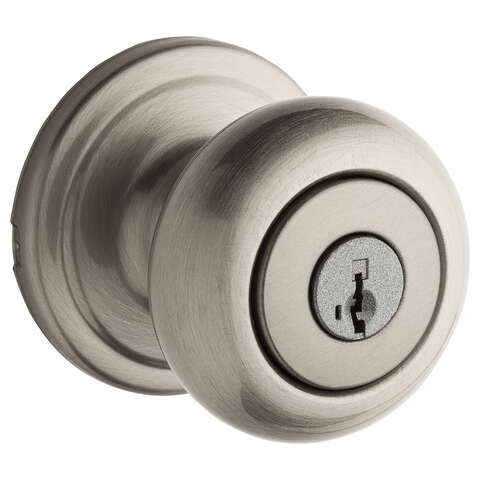 Kwikset SmartKey Juno Satin Nickel Entry Lockset KW1 1-3/4 in.