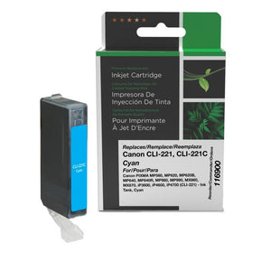 Clover Imaging Remanufactured Cyan Ink Cartridge for Canon CLI-221 (2947B001)