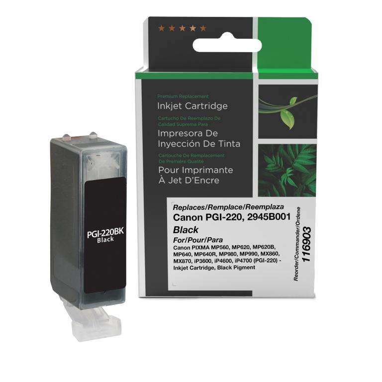 Clover Imaging Remanufactured Black Ink Cartridge for Canon PGI-220 (2945B001)