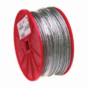 Campbell¨ 7000427 High Strength Cable, 1/8 in Cable, 500 ft L, 7 x 7 Strand, 340 lb Load, Galvanized Steel