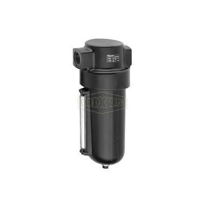 Dixon¨ F17-600A Jumbo Compressed Airline Filter With Automatic Drain and Pyrex¨ Sight Glass, 3/4 in Port, 325 scfm, 40 micron, 250 psig, -30 to 175 deg F, Aluminum Bowl