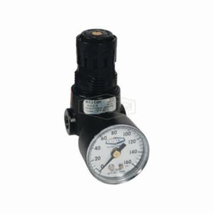 Wilkerson¨ by Dixon¨ R03-02RG Self-Relieving Standard Miniature Regulator With GC620 Gauge, 1/4 in NPT, 15 scfm Flow Rate, 0 to 300 psig/2 to 125 psi Adjustable Secondary Pressure