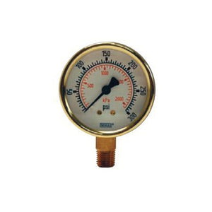 Dixon¨ GBR5000 Standard Dual Scale Dry Gauge, 0 to 5000 psi/kPa, 1/4 in Connection, 2-1/2 in Dial, +/- 3-2-3 %