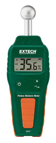 Extech EXTEC-M057 Pinless Moisture Meter with Spherical Sensor for Non-Invasive, 0.1 to 99.9 % Moisture Content, LCD Display, 8.3 in x 2.8 in x 1.3 in