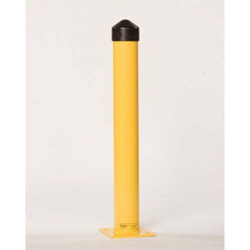 Eagle Manufacturing 1743 SCH 40 Round Bollard Post, 36 in H, 4-1/2 in D, Steel, Yellow