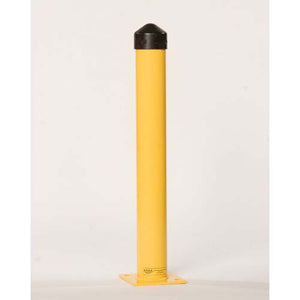 Eagle Manufacturing 1744 SCH 40 Round Bollard Post, 42 in H, 4-1/2 in D, Steel, Yellow