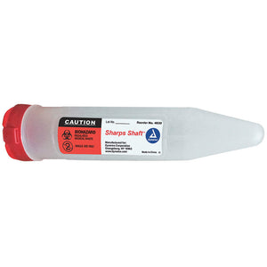 First Aid Only¨ K708301 Sharps Container Single Use Tube, 1.5 in WD X 1.5 in LG X 6 in HT, Plastic, White