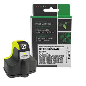 Clover Imaging Remanufactured High Yield Yellow Ink Cartridge for HP 02 (C8773WN)