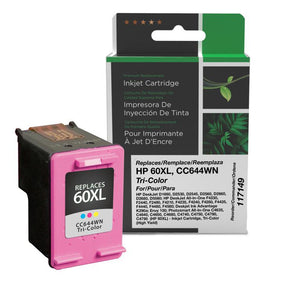 Clover Imaging Remanufactured High Yield Tri-Color Ink Cartridge for HP 60XL (CC644WN)