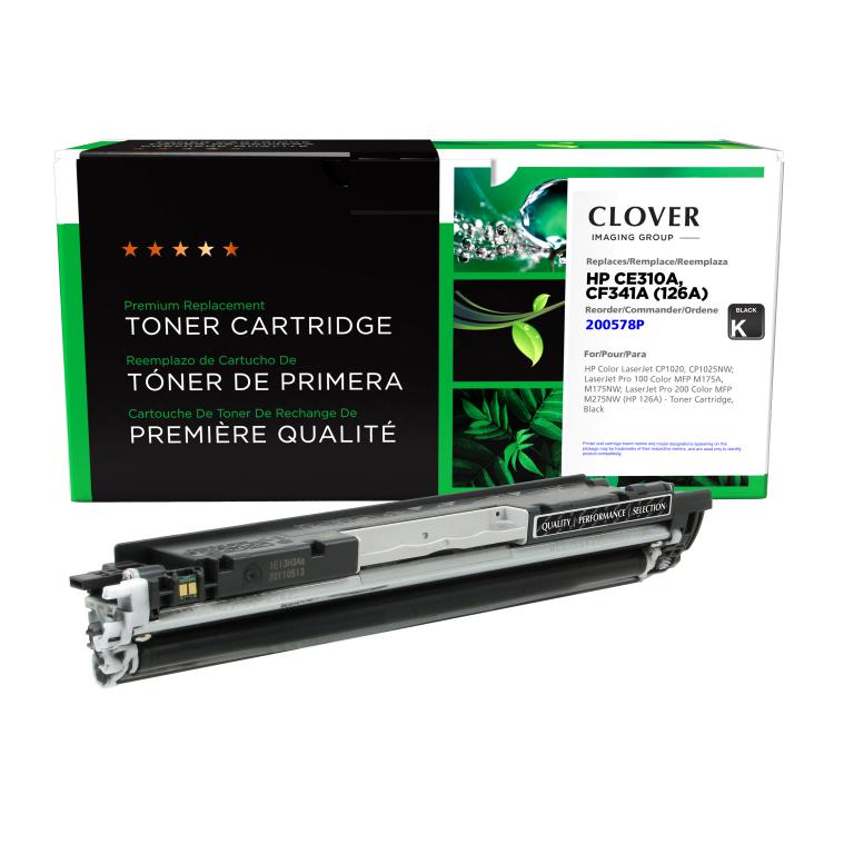 Clover Imaging Remanufactured Black Toner Cartridge for HP 126A (CE310A)