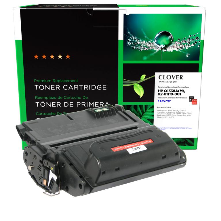 Clover Imaging Remanufactured MICR Toner Cartridge for HP Q1338A, TROY 02-81118-001