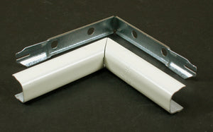 Wiremold V517 2-3/4" Ivory Steel 1-Channel Raceway Internal Elbow