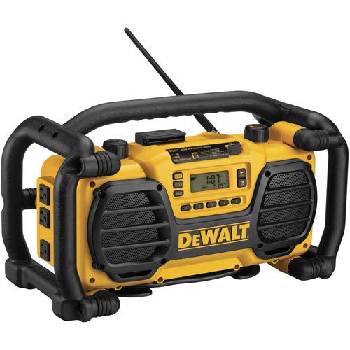 DeWALT¨ XRPª DC012 Heavy Duty Cordless Worksite Radio With Charger, 7.2 to 18 VDC, Li-Ion/Ni-Cd Battery