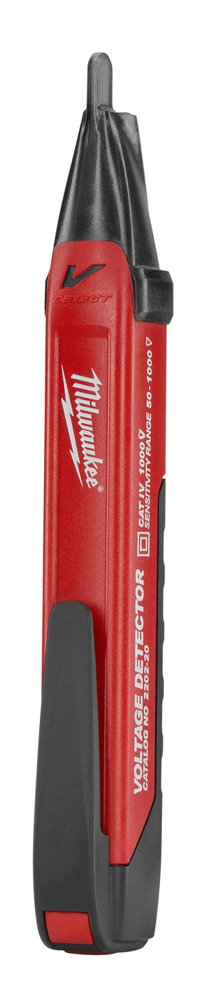 Milwaukee¨ 2202-20 Non-Contact Voltage Detector, 50 to 1000 VAC, Audible/Visual Indicator, Cat IV 1000 VAC