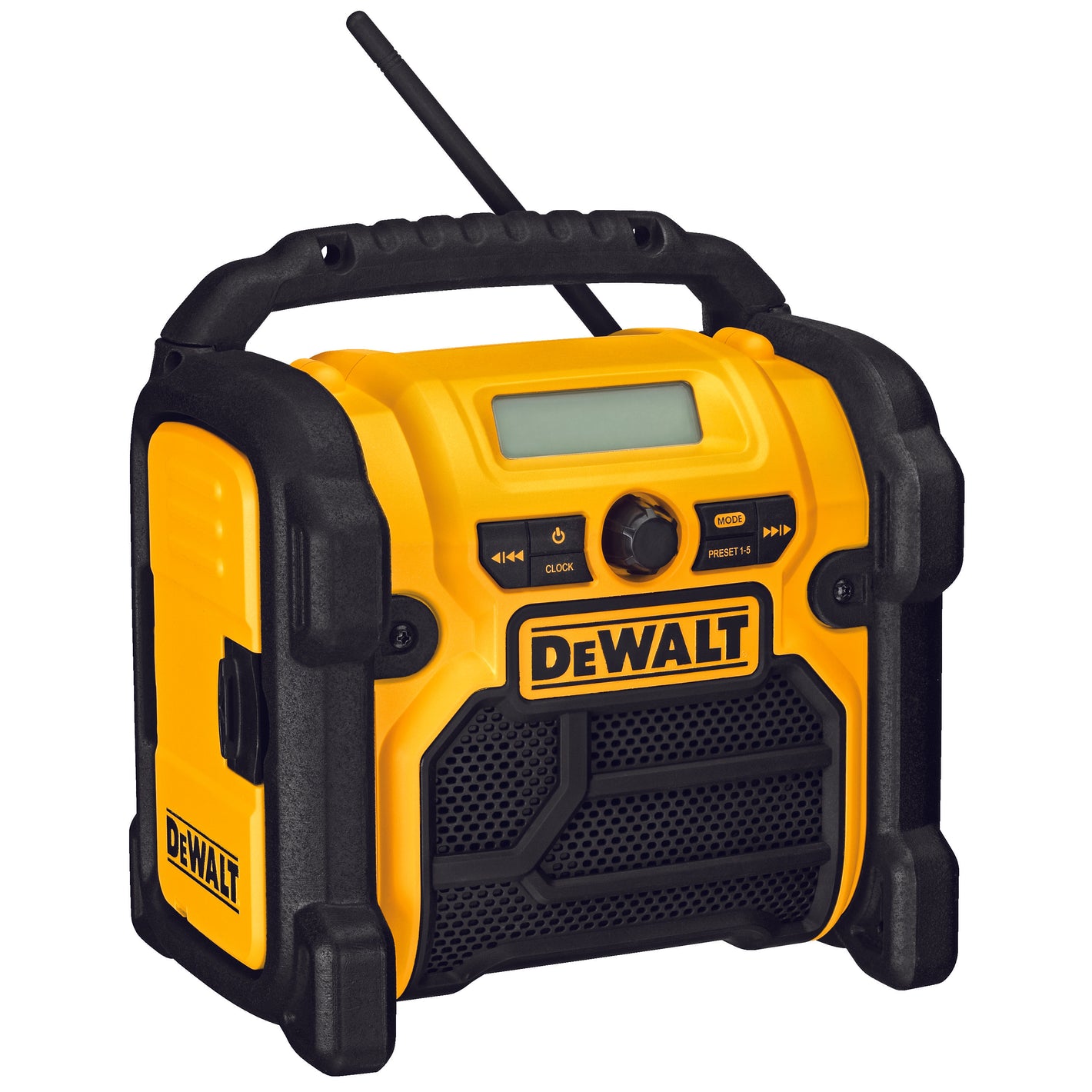 DeWALT¨ DCR018 Heavy Duty Cordless Worksite Radio, 12/18/20 VDC, Li-Ion/Ni-Cd Battery