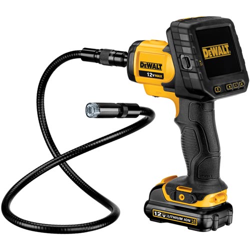 DeWALT¨ DCT410S1 Inspection Camera Kit With Wireless Screen Kit, 17 mm Dia x 3 ft L Probe, Plastic, Black/Yellow