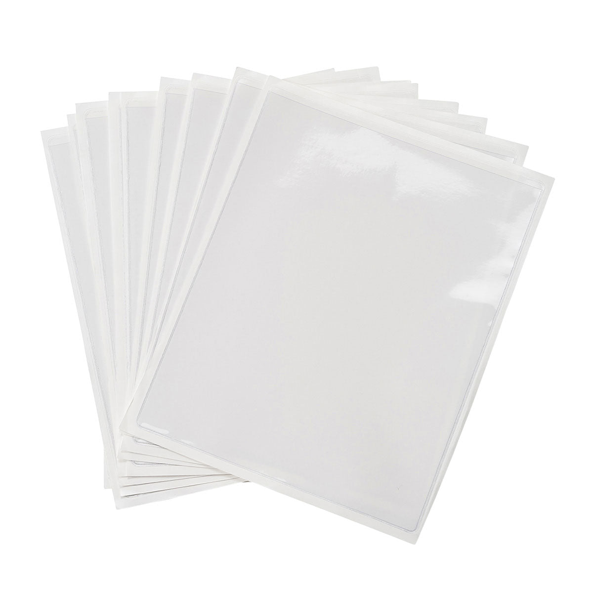 Brady¨ 50961 Adhesive Backed Shop Envelope, Adhesive Backed Envelope Closure, 9 in H x 11-1/2 in W, Vinyl, Clear