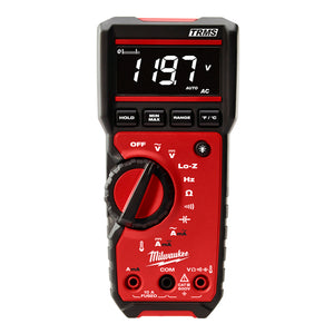 Milwaukee¨ 2217-20 Digital Multimeter, 600 VDC/VAC, 10 A, 40 MOhm Measuring, 6 mV to 600 VAC, 600 mV to 600 VDC, 10 A, 600 Ohm to 40 MOhm, High Contrast White on Black Display