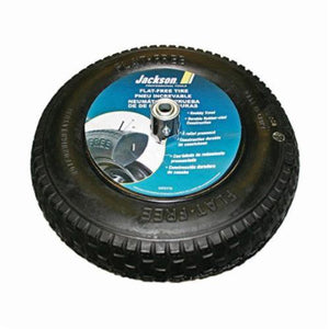 Jackson¨ FFTKBCC Flat Free Wheelbarrow Tire, Knobby, 16 in Dia Tire Rim, Rubber